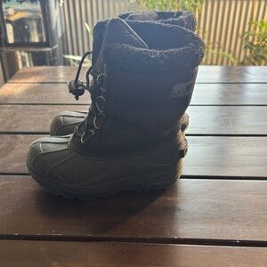 Sorel Black Kids Snow Boots